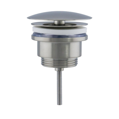 Fortifura Calvi Fonteinkraanset - staande fonteinkraan - laag - always open plug - design - sifon - PVD - geborsteld RVS SW798640