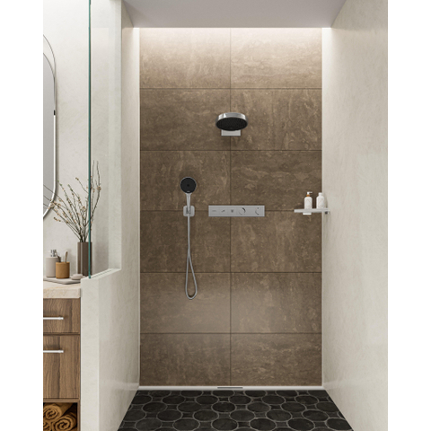 Hansgrohe Fixfit q Muuraansluitbocht - met handdouchehouder - chroom SW773896