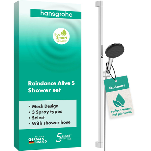 Hansgrohe Raindance alive Sel.S - 125 - 3jet - ecosmart - doucheset - 90cm - hoogglans chroom SW1388212