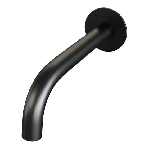 BRAUER Stripe Mitigeur thermostatique de baignoire - boutons-poussoirs - SET 04 - encastré - bec - douchette 3 positions - flexible de douche - coude mural - noir mat SW1435128
