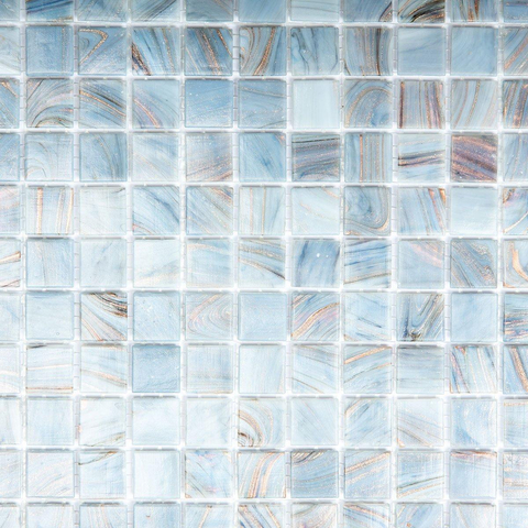 The Mosaic Factory Amsterdam mozaïektegel - 32.2x32.2cm - wand en vloertegel - Vierkant - Glas Medium Grey glans SW62146