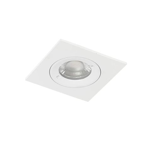 QAZQA Xena inbouwspot - 8x8cm - IP44 - vierkant - mat wit SW1187250