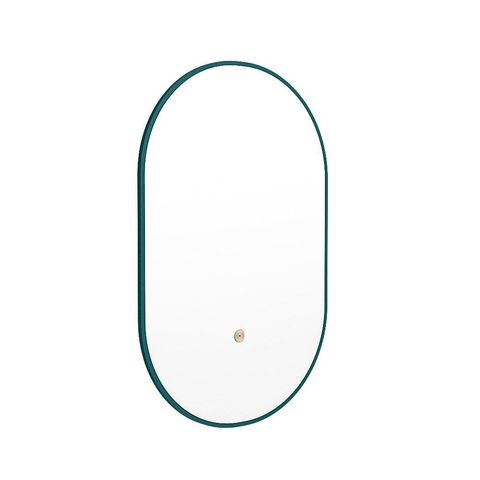 Mondiaz GLOW miroir – ovale – 45 x 90 cm – LED indirecte tout autour – capteur de mouvement – Smag (vert) SW1105173