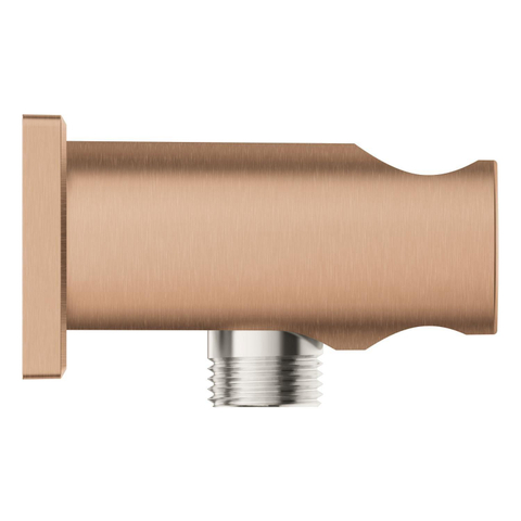 Grohe Rainshower Wandaansluitbocht - 1/2" - met houder - vierkante rozet - brushed warm sunset (koper) SW1077395