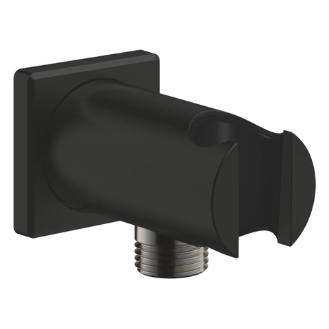 GROHE Rainshower wandaansluitbocht - vierkant - met houder - mat zwart SW1477516