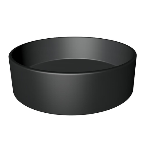Xenz Coco vasque à poser - 40x40x12cm - ronde - céramique - noir mat SW379498