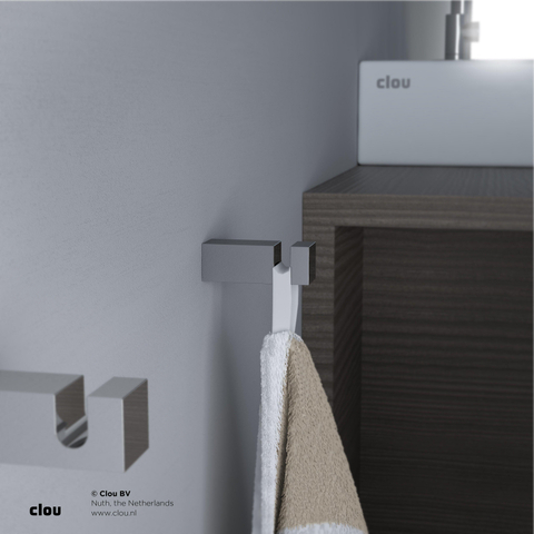 Clou Quadria patère 1.4x1.4x4cm Chrome SW9774