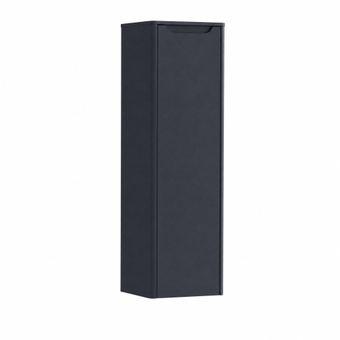 H&R badmeubelen Juice Hoge Kast - 40x35x130cm - met ronde hoeken - 1 deur - rechtsdraaiend - dark blue mat SW875485