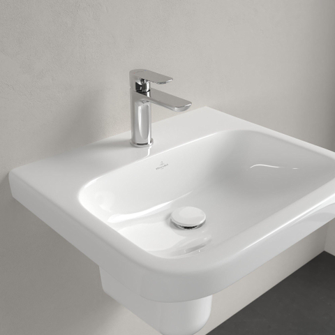 Villeroy & Boch Architectura wastafel - 55x47cm - met kraangat - zonder overloop - White Alpine (glans wit) 1025260