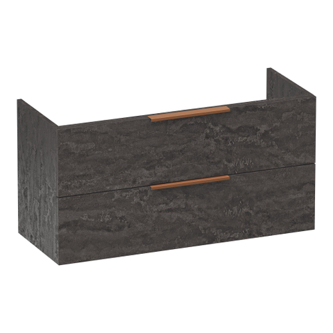 BRAUER Elevate meuble sous-lavabo peu profond 100 sans poignées rapportées 2 tiroirs softclose et 1 découpe pour siphon - Damascus SW1200181