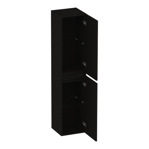 BRAUER Joy armoire de salle de bains - 160x35x35cm - 2 portes - sans poignées - ouverture à gauche ou à droite - Timber Black SW1200994