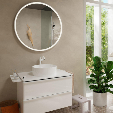 Hansgrohe Tecturis s 1 greeps wastafelkraan - 240 Fine - coolstart waskom - met PushOpen plug - mat wit SW918734