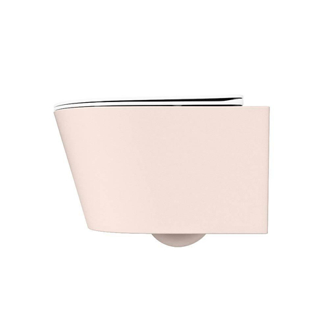 Mondiaz LAVIE hangtoilet – spoelrandloos – 36 x 53 cm – met softclose zitting – Rosee (roze), zitting Talc (wit) SW1208792