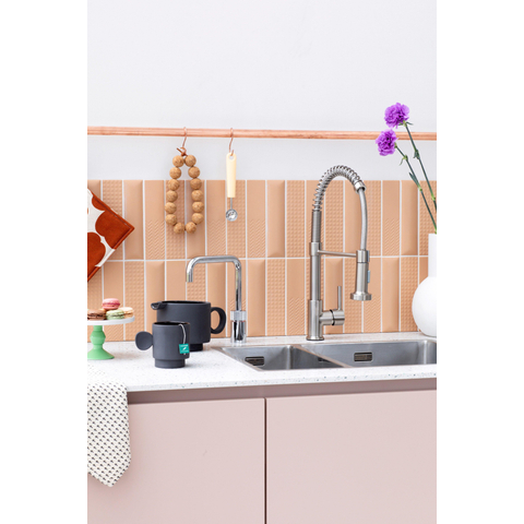 Quooker Nordic Square kokendwaterkraan - draaibare uitloop - Combi+ reservoir - Warm / kokend water - Chroom SW99179