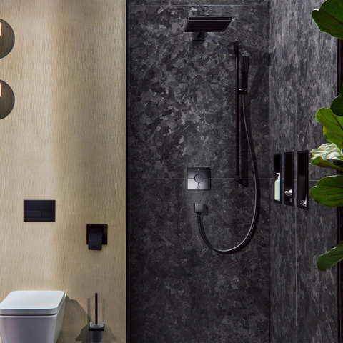Hansgrohe ShowerSelect Comfort E Inbouw - thermostaat 2F geïntegreerde zheidscom.EN1717 - mat zwart SW917869