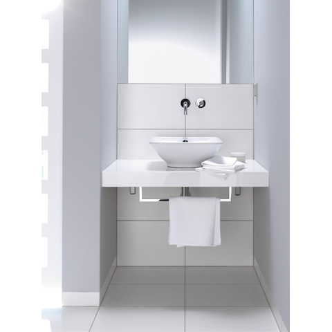 Duravit Bacino Opzetwastafel - 42x42cm - zonder kraangat - met overloop - glans wit 0291325