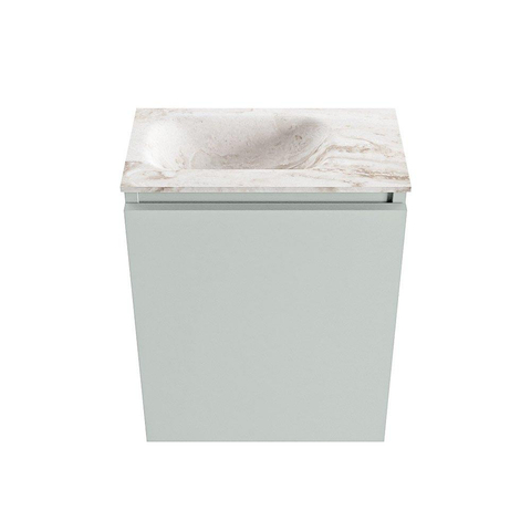 MONDIAZ TURE-DLUX Meuble de toilettes 40 cm Greey. Lavabo EDEN Frappe position à gauche. Avec 1 trou de robinet. SW1102764
