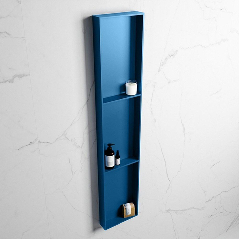 Mondiaz Easy nis 29.5x149.5x8cm voor Inbouw/opbouw 3 open vakken Solid surface Jeans/Jeans SW643890