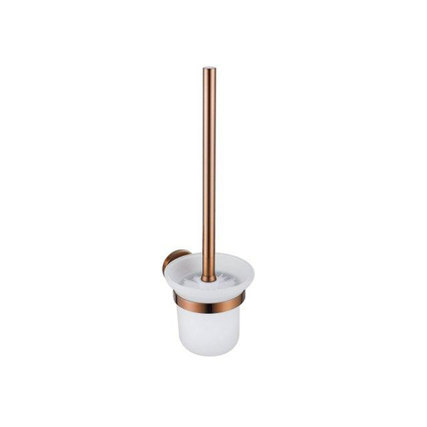 Fortifura Calvi Ensemble pour toilettes - porte-rouleau de papier toilette - brosse de toilettes - patère pour serviette - cuivre brossé PVD (Cuivre) SW1390001