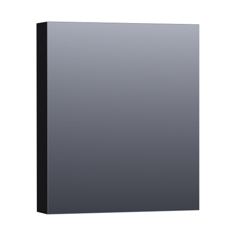 BRAUER Impress Deluxe spiegelkast – 59x70x15 cm – LED-verlichting – linksdraaiende – Zwart mat SW371796