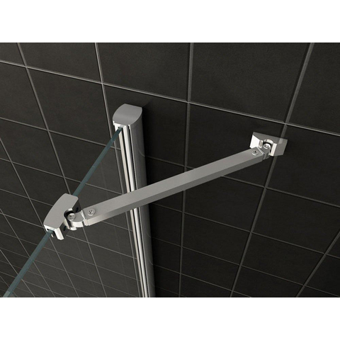 Wiesbaden Shower Porte pivotante avec paroi 90x90x200cm chrome verre 8mm NANO SW10424