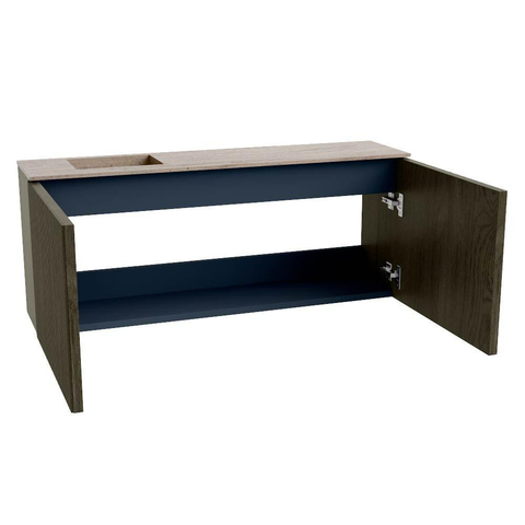 Mondiaz JOYA-DLUX 100cm toiletmeubel - kleur Shadow - Wastafel FAYE positie Links 1 kraangat kleur Saba. SW1425145