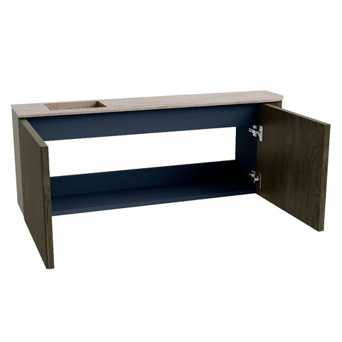 Mondiaz JOYA-DLUX 111.6cm toiletmeubel - ronding rechts kleur Shadow - Wastafel FAYE positie Links 1 kraangat kleur Saba. SW1425155