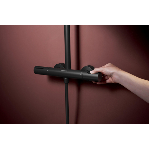 Hansgrohe Raindance alive s puro Showerpipe - 300 - 1jet - met Ecostat Element - mat zwart SW1388207
