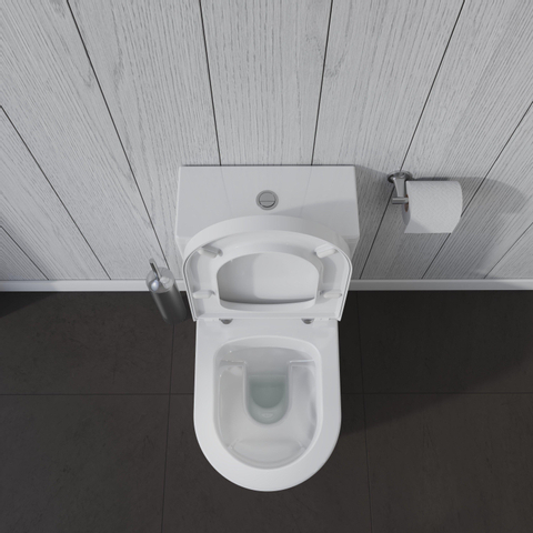 Duravit ME by Starck cuvette combinée au sol à évacuation profonde vario sans réservoir 37x65cm avec WonderGliss blanc SW84188
