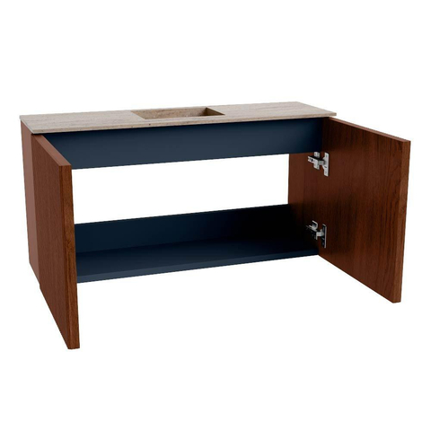Mondiaz JOYA-DLUX 80cm meuble de toilette - couleur Ruby - Vasque FAYE position Milieu Sans trou de robinet couleur Saba SW1425588