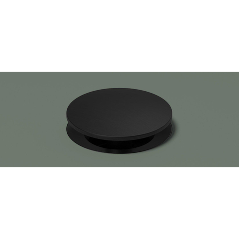 Hotbath Cobber Always Open Plug - met schroef - rond - PVD - mat zwart SW1119135