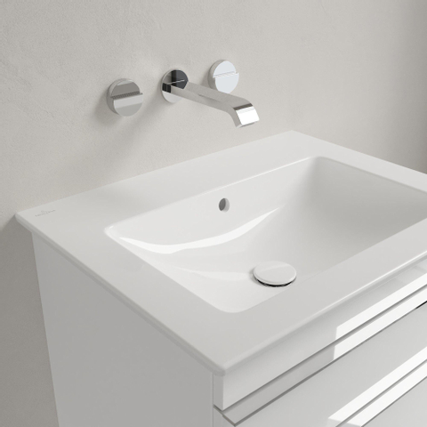 Villeroy & Boch venticello wastafel - zonder kraangat - 65x50cm - met overloop - White Alpine (glans wit) 1025148