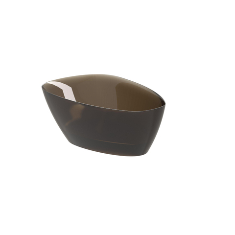 Riho TOLEDO Baignoire îlot - 158x110cm - Solid surface - semi transparent - Frosted umber SW956641