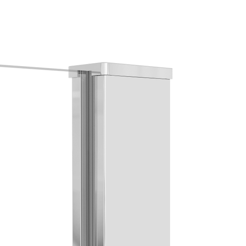 Fortifura Galeria Porte de douche - 90x200cm - charnières - poignée - plat - verre de sécurité clair - Chrome SW1122580