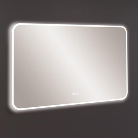 Crosswater Svelte Spiegel - 120x70cm - met LED verlichting rondom - aluminium (zilver) SW487441