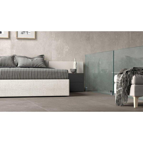ÉCHANTILLON Ceralto Merano Raw Carrelage sol et mur 100x100cm 6mm rectifié R10 grès cérame Grey SW976452