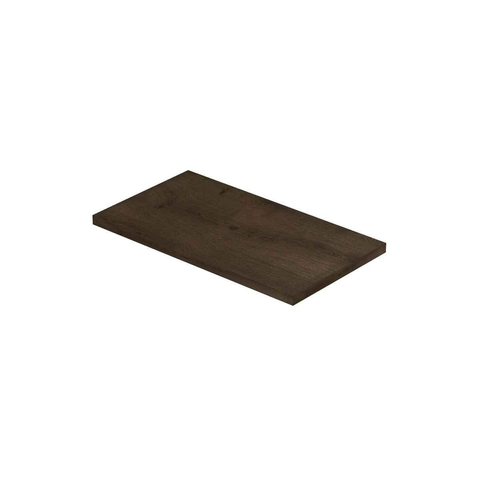 INK Topdeck XS Plan vasque - 40x22x1.6cm - pour meuble bas - MDF Placage Chocolate SW798116