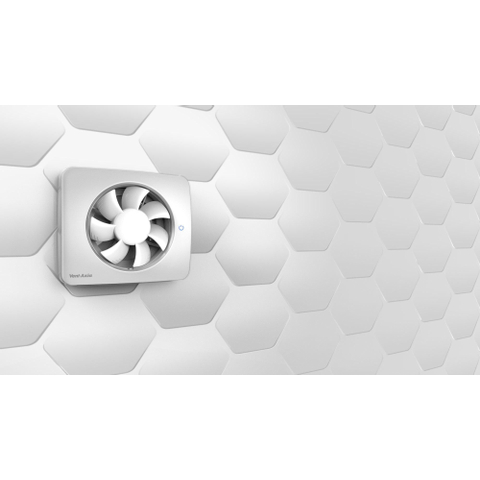 Vent-Axia Svensa ventilateur de salle de bain et de cuisine intelligent avec capteur d'humidité et de lumière avec détection d'odeur Blanc SW418693