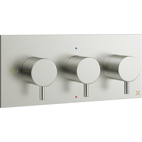 Crosswater MPRO - Kit de finition avec 3 poignées (à combiner avec WLBP3001R+) - Finition effet inox SW1176772