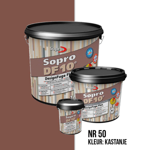 Sopro Mortier à joint pour carrelage de sol et mural Sopro DF 10 Flexible châtaignier n° 50 1kg Marron SW359698