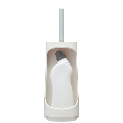 Tiger Tess Toiletborstelhouder met opbergfunctie vrijstaand en Swoop® borstel flexibel Wit Lichtgrijs SW877623