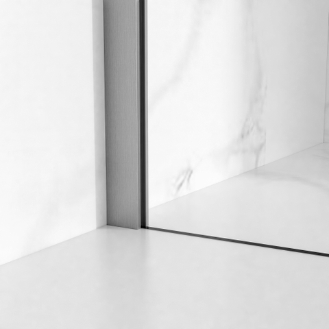 FugaFlow Eccelente Vetro Cabine de douche - 80x160x200 - Profil en verre de sécurité - anti-calcaire - Acier inoxydable brossé PVD (RVS) SW1451317