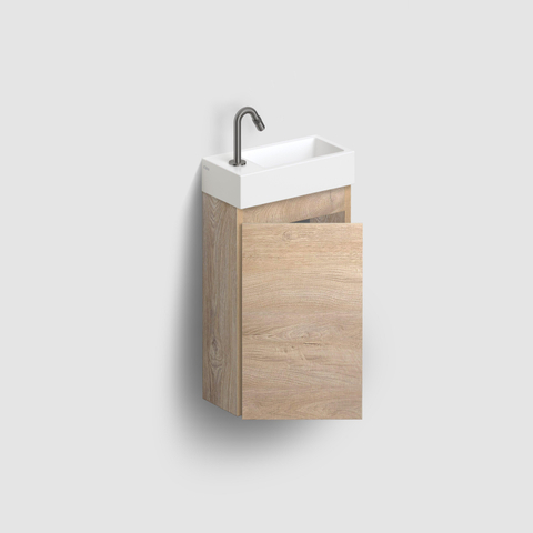 Clou InBe Meuble sous-lavabo pour lave-mains - 36x55x18cm - gauche - chêne grec SW1209483