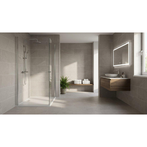 ÉCHANTILLON Terravito Alvella carreau mural et de sol - 30x60cm - Rectangulaire - 10mm - rectifié - Aspect pierre naturelle - Greige SW735808
