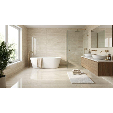 ÉCHANTILLON Terravito Dovaro Carreau de sol et de mur - 60x120cm - rectifié - poli Beige SW1131104