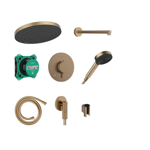 Hansgrohe Pulsify S set de douche encastré - 26cm - brushed bronze SW1566586