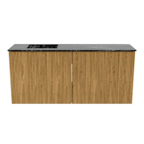 Mondiaz JOYA-DLUX 90cm meuble de toilette - couleur Chêne - Vasque FAYE position Gauche Sans trou de robinet couleur Lava SW1422071