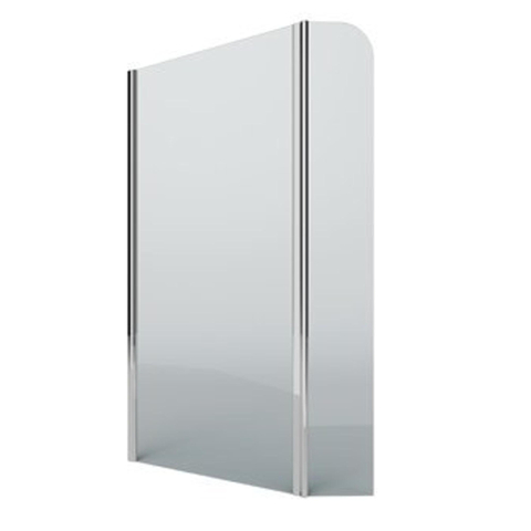 Plieger Panorama douchewand 6mm met draaideur 100/30x200cm inclusief bevestiging exclusief muursteun chroom 0983728