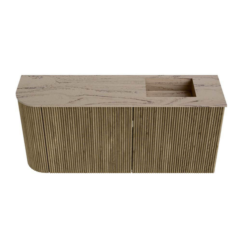 Mondiaz JOYA-DLUX 91.6cm toiletmeubel - ronding links kleur Dusk - Wastafel FAYE positie Rechts Zonder kraangat kleur Arena. SW1425780