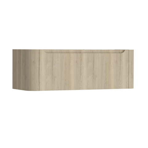 H&R badmeubelen Juice Meuble sous vasque - 120x45x40cm - angles arrondis - 1 tiroir - poignée intégrée - chêne français SW867514